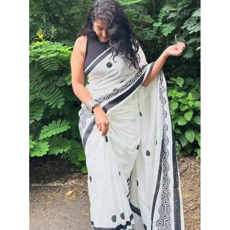 Linen Printed Saree
