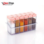 122 Plastic Spice Jars (6 Pcs 14x22x8cm Multicolour)