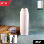 6951 High Portable Water Bottle Creative Wheat Fragrance Glass Bottle Water With Mobile Phone Holder Wide Mouth Glass Water 380ml (Moq - 80 Pc)