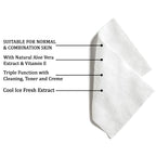 Refreshing Wet Wipes For Face  Facial Cleansing  Refreshing  Skin Hydration Soothing For Skin  Ph Balance  Alcohol Free  Nourishing With Fruit Extract  25 Wipes