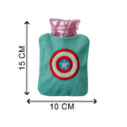 6517 Captain Americas Shield Small Hot Water Bag With Cover For Pain Relief Neck Shoulder Pain And Hand Feet Warmer Menstrual Cramps.