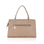 Generic Women's Faux Leather Textured Adjustable Long Belt Handbag (Khaki)