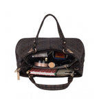 Generic Women's Faux Leather Printed Handheld Bag (Brown)