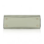 Generic Women's Faux Leather Textured Adjustable Long Belt Handbag (Green)