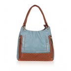Generic Women's Faux Leather Textured Tote Bag (Grey)