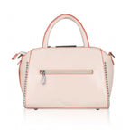 Generic Women's Faux Leather Metal Beads Handbag (Pink)