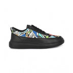Generic Men's Casual Synthetic Printed Lace-Up Shoes (Black)