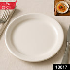 Plastic Round Dinner  Serving Plate  23 Cm (1 Pc)
