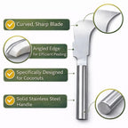 Stainless Steel Coconut Splitter Knife