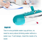 12911 Pill  Vitamin Bottle Water Bottle Multi Functional Use For Traveling  Outdoor Use Water Bottle Travelling Kit Summer Special Bottle (600 Ml   Mix Color )