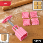 Multipurpose Cookie Biscuit Stamp Mold Set With Press Handle