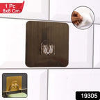 Self-adhesive Heavy-duty Plastic Wall Hook  1 Pc (8x8 Cm)