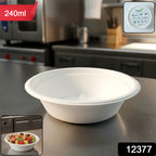 Vegnar Disposable Round Food Serving Bowl 240 Ml Capacity  10 Pc