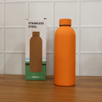 Stainless Steel Double Wall Vacuum-insulated Drink Water (Orange  500 Ml Approx)