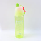 Plastic Dual Function Sports Water Bottle With Built-in Mist Spray And Leakproof Cap (600ml  1 Pc)
