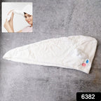 Premium Soft Microfiber Hair Drying Towel Wrap With Button (1 Pc)