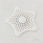 White Silicone Star Shaped Sink Filter Bathroom Hair Catcher Drain Strainers For Basin