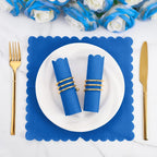 Royal Scalloped Disposable Paper Napkins (23 X 23 Cm  Approx 120 Pc)
