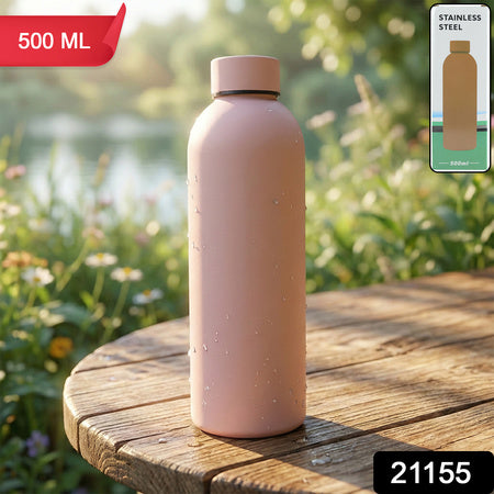 Stainless Steel Double Wall Vacuum-insulated Drink Water (Pink  500 Ml Approx)