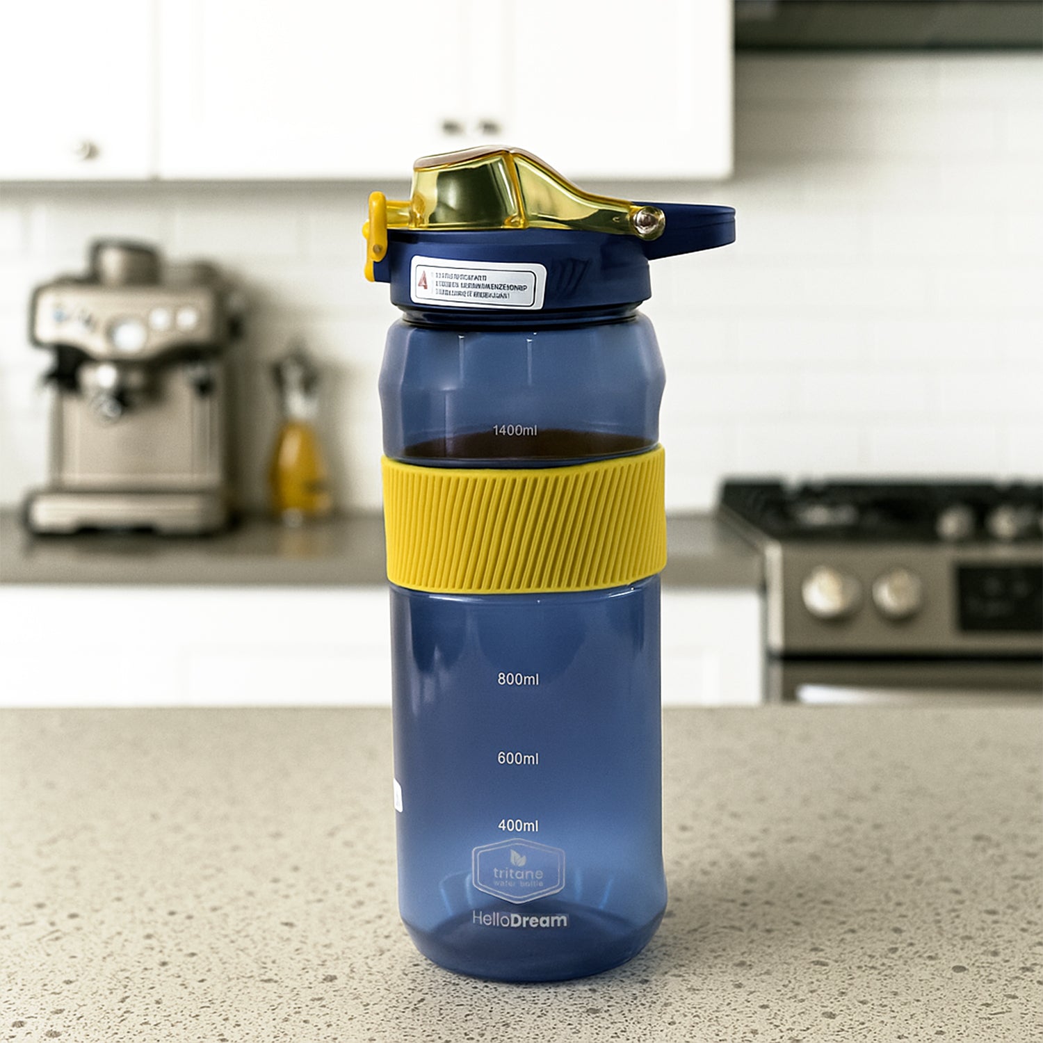 Sports Water Bottle With Flip Lock Lid 1400ml - (1 Pc)