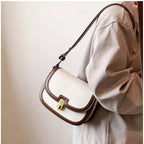 Generic Women's PU Leather Zipper Sling Bag (Beige)