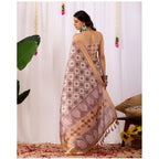 Generic Women's Faux_Silk Printed Saree With Unstitched Blouse 5.5Mtr (Multicolor)