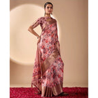 Generic Women's Faux_Silk Woven Saree With Unstitched Blouse 5.5Mtr (Pink)