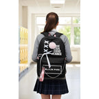 Generic Unisex PU Leather Solid Medium Zipper Backpack (Black)