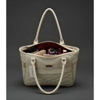 Generic Women's PU Leather Solid Shoulder Zipper Handbag (Cream)