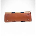 Generic Women's Polyurethane Textured Duffle Bag with Adjustable &amp; Removable Strap (Beige-Brown)