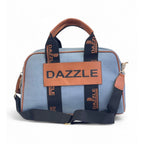 Generic Women's Polyurethane Textured Duffle Bag with Adjustable &amp; Removable Strap (Blue)