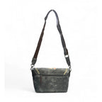 Generic Women's Polyurethane Floral Embroidered Crossbody Sling Bag with Adjustable &amp; Removable Strap (Grey)
