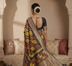 Generic Women's Art Silk Kalamkari Printed Saree With Unstitched Blouse - 5.5 Mtr (Multicolor)