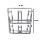 Wall-mounted Stainless-steel Cup  Mug Holder Rack (25 X 25 Cm 1 Pc)