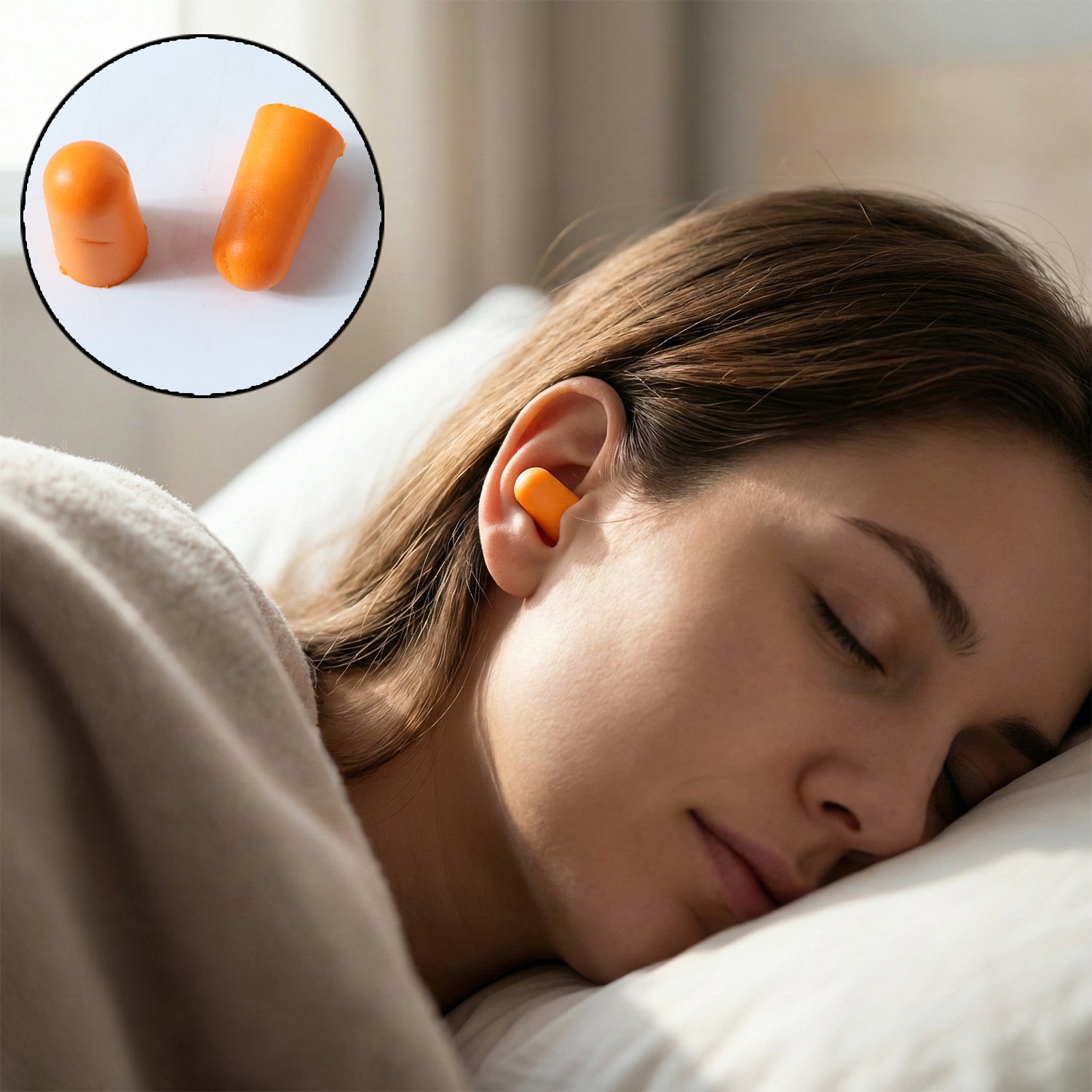 Soft Foam Noise Reduction Ear Plugs With Storage Case (4 Pair  8 Pcs)