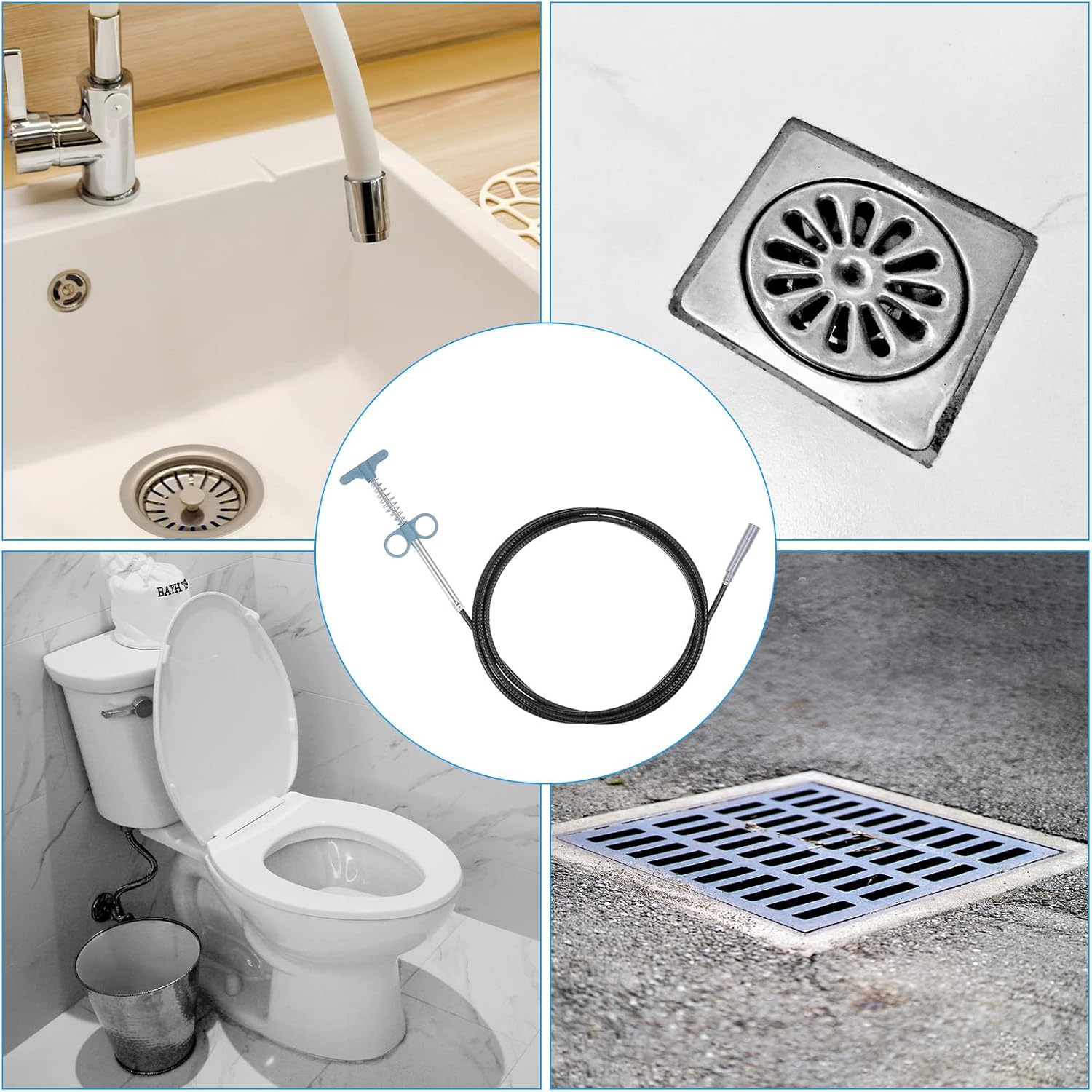 Flexible Sink  Drain Cleaning Spring Tool (58 Cm 1 Pc)