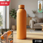 Stainless Steel Double Wall Vacuum-insulated Drink Water (Orange  500 Ml Approx)