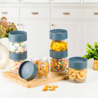 Airtight Transparent Kitchen Storage Jar With Secure Lid (1 Pc  500 Ml Approx)