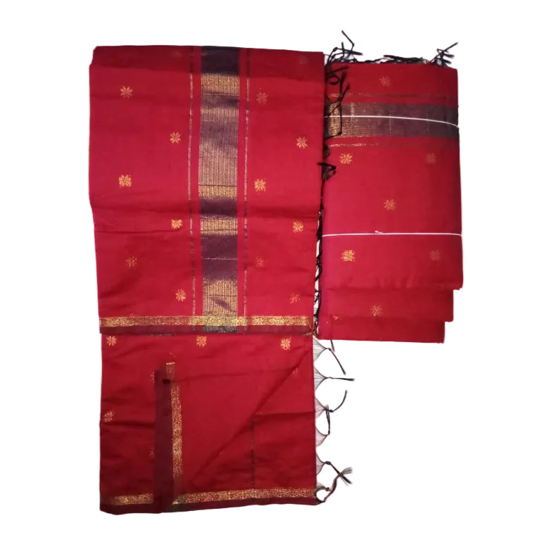 Full Clour with Blouse Maheshwari  Cotton Sarees