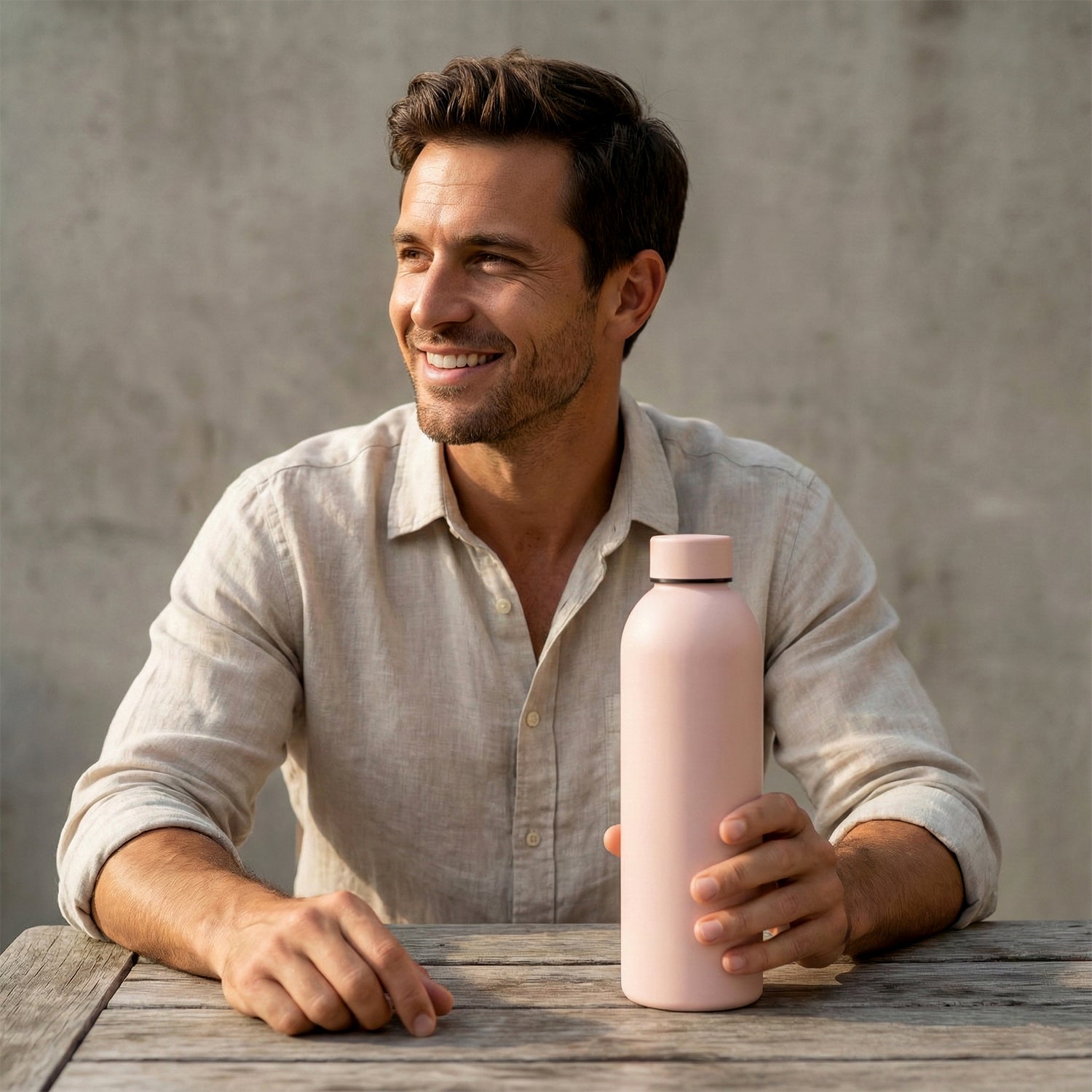 Stainless Steel Double Wall Vacuum-insulated Drink Water (Pink  500 Ml Approx)