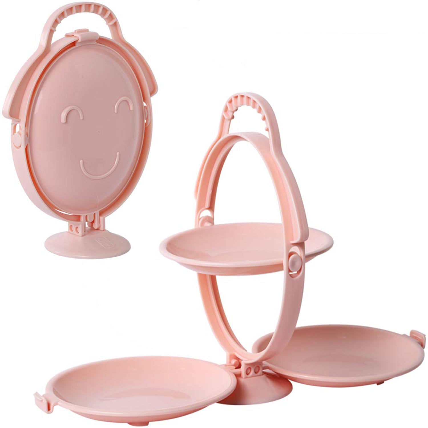 3-layer Foldable Multi-purpose Snack Fruit  Dessert Serving Stand (1 Pc)