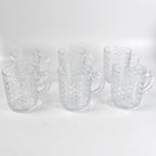Glass Coffee  Tea Cup  Mug With Handle (6 Pcs Set)