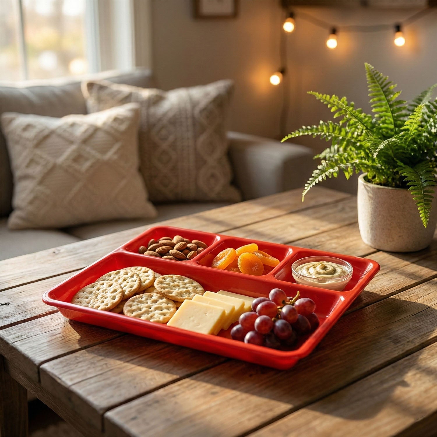 32  25 Cm Multipurpose Compartment Serving Tray (1 Pc)